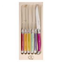 Jean Dubost Deluxe Mixed Colour - 6pc Steak Knife Set 1.5mm