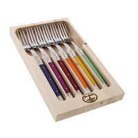 Jean Dubost Deluxe Mixed Colour - 6pc Fork Set 1.5mm