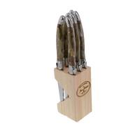 Jean Dubost Maison Dark Horn - 6Pc Steak Knife Set 1.2mm