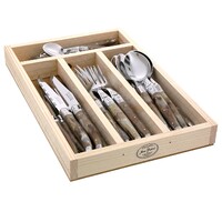 Jean Dubost Maison Dark Horn - 24Pc Cutlery Set