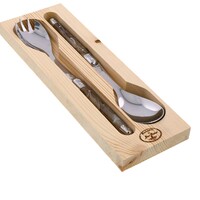 Jean Dubost Maison Dark Horn - 2Pc Salad Server Set