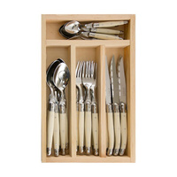 Jean Dubost Laguiole Simplicite Ivory - 24pc Cutlery Set 1.2mm