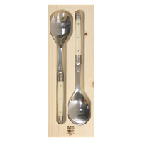 Jean Dubost Laguiole Simplicite Ivory - 2pc Salad Server Set
