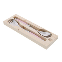 Jean Dubost Laguiole Simplicite Pastel Pink - 2pc Salad Server Set
