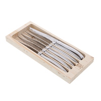 Jean Dubost Laguiole Simplicite Stainless Steel - 6pc Steak Knife Set 1.2mm