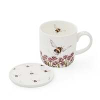 Royal Worcester Wrendale Designs - 0.31L/11Fl.oz Bee Mug & Coaster