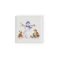 Royal Worcester Wrendale Designs - 18cm/7" Snowman Square Plate