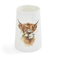 Royal Worcester Wrendale Designs - 20cm/8" Highland Cow Vase