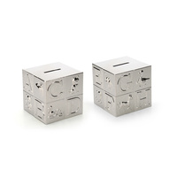 Whitehill Baby - Silver Plated Cube Money Box
