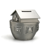 Whitehill Baby - Noah's Ark Pewter Effect Money Box