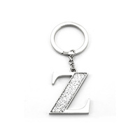Whitehill Keyrings - Faux Silver Glitter Keyring "Z"