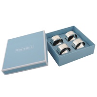 Whitehill Tableware - Oval Reed Edge Napkin Rings (Boxed S/4)