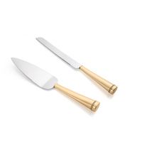 Whitehill Servers - Gold Plated Handle Cake Knife & Server (S/2)