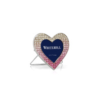 Whitehill Frames - Mini Heart Pink & Silver Glitter Photo Frame