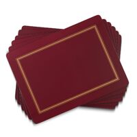 Pimpernel Classic - 30.5x23cm/12x9" Burgundy Regular Placemats (S/6)