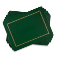 Pimpernel Classic - 30.5x23cm/12x9" Emerald Regular Placemats (S/6)