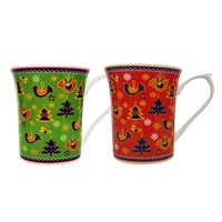 Queens - 2AT Christmas 2 200ml/7oz Royale Mugs (S/6)