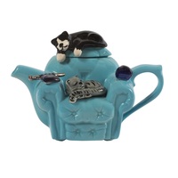 Ceramic Inspirations - 295ml/10Fl.oz Cats on Chair 1-Cup Teapot