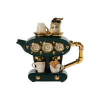 Ceramic Inspirations - 950ml/32Fl.oz Green Double Espresso Teapot
