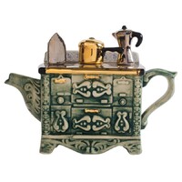 Ceramic Inspirations - 590ml/20Fl.oz Green French Stove Teapot