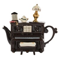 Ceramic Inspirations - 1.36L/46Fl.oz Piano Tea Dance Teapot