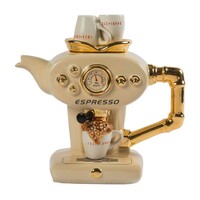 Ceramic Inspirations - 740ml/25Fl.oz Cream Single Espresso Teapot