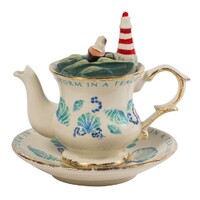 Ceramic Inspirations - 295ml/10Fl.oz Storm in a Tea Cup Teapot