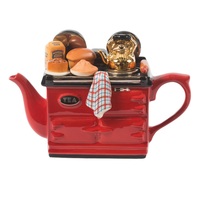 Ceramic Inspirations - 1.36L/46Fl.oz Red Baking Day AGA Teapot