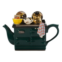 Ceramic Inspirations - 1.36L/46Fl.oz Green Breakfast Aga Style Teapot